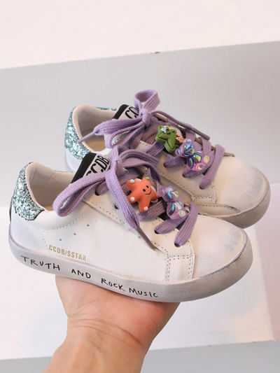 Back To School Shoes | Bead & Charm Dazzle Sneakers | Mia Belle Girls