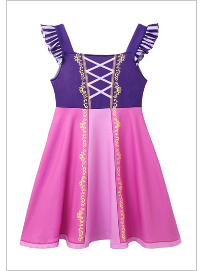 Mia Belle Girls Rapunzel Inspired Dress | Princess Dress Up