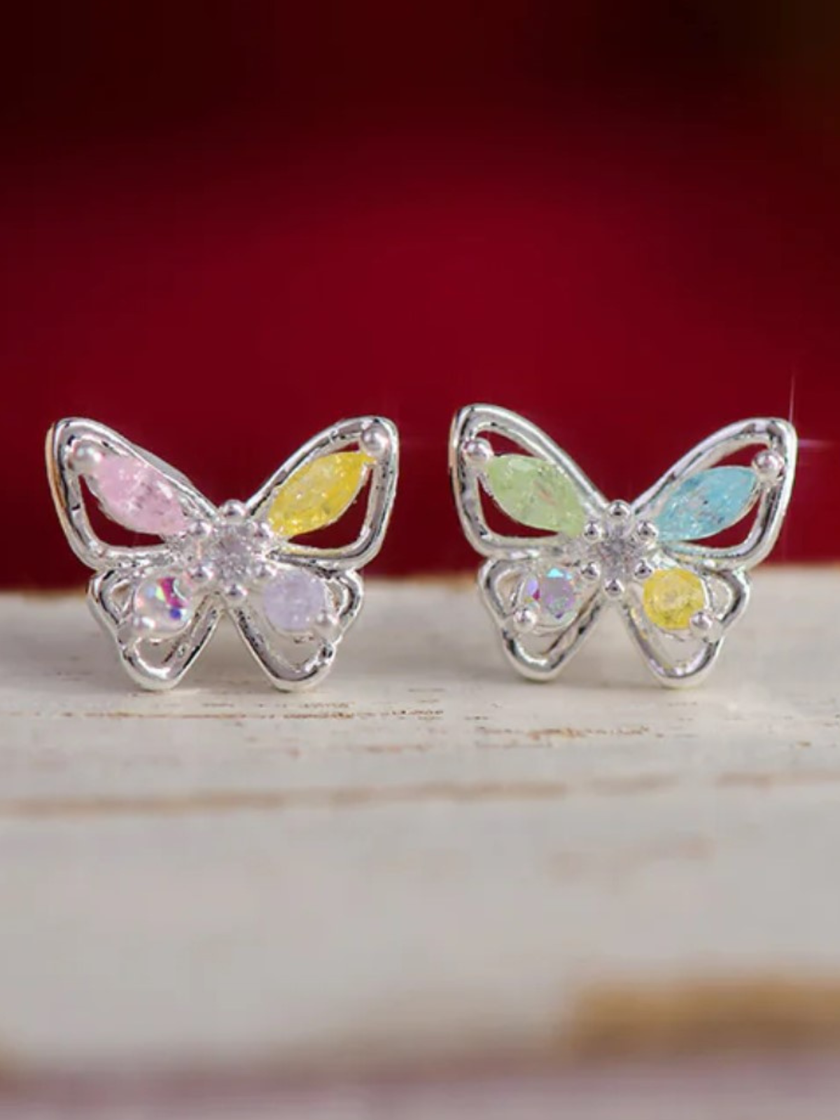 Whimsical Mood Butterfly Stud Earrings