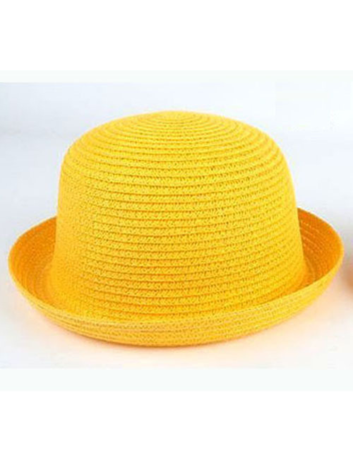 Runway-Ready Yellow Bowler Hat