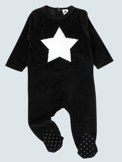 Baby Bedtime Plush Bodysuit Footie Onesie White