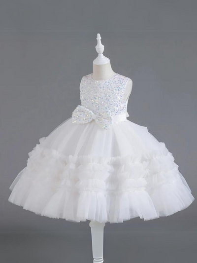 Mia Belle Girls Sequin Tulle Gown | Girls Communion Dresses