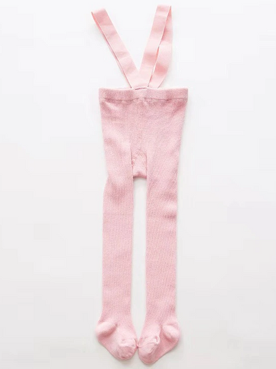 Baby High Waist Overall-Style Leggings Dusty Pink