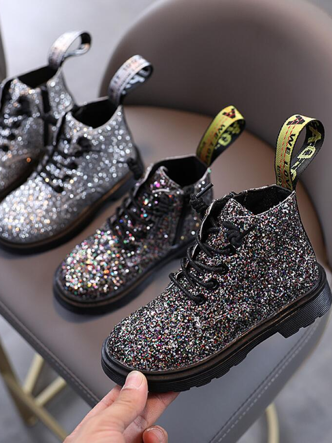 Little Girls Sparkly Glitter Boots | Mia Belle Girls Shoes 