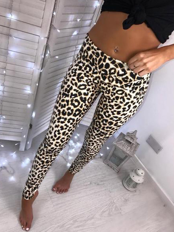 Women's Leopard Printed Leggings - Mia Belle Girls