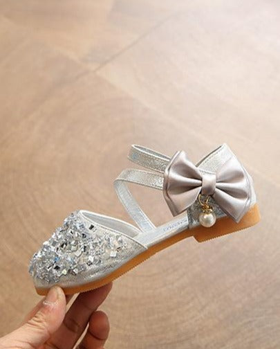 Girls Silver Sequins Ballerina Flats Shoes JUN17CNALSHOES1S - Silver / 9 - Girls Flats