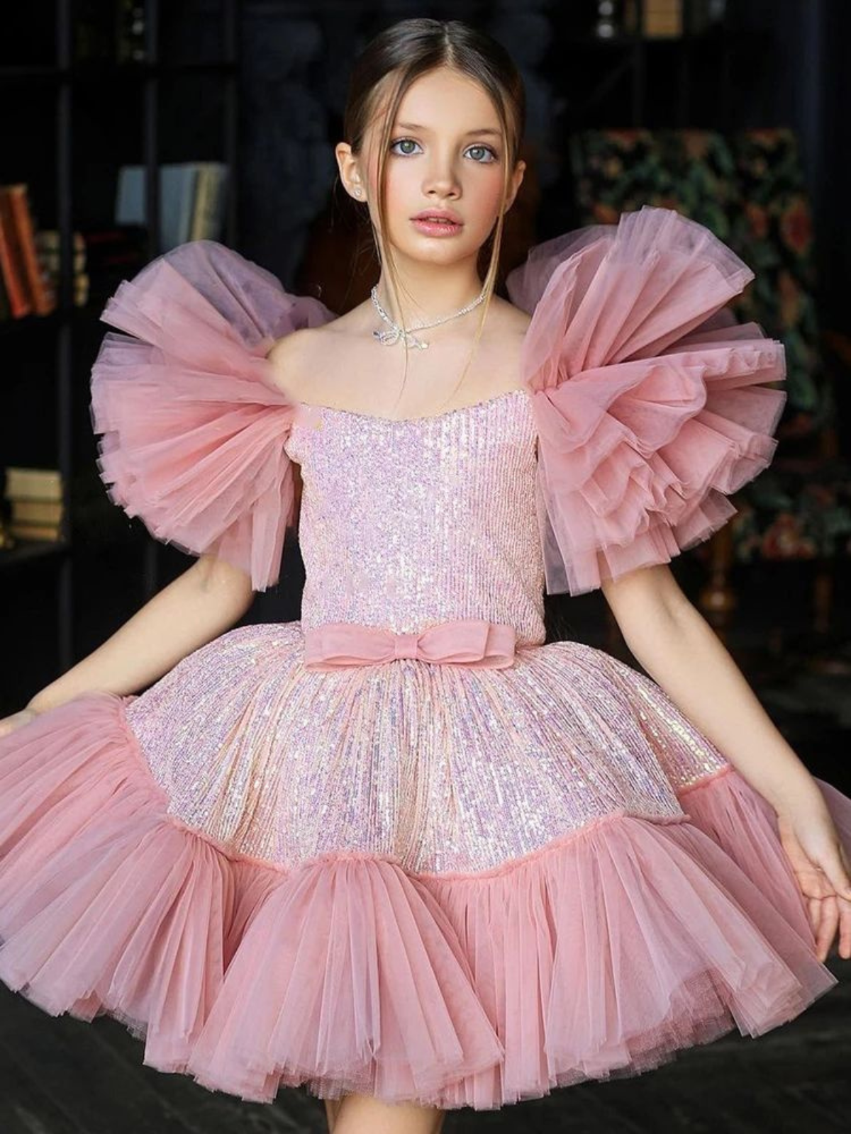 Luxury Girl Party Tulle Special Occasion Dress