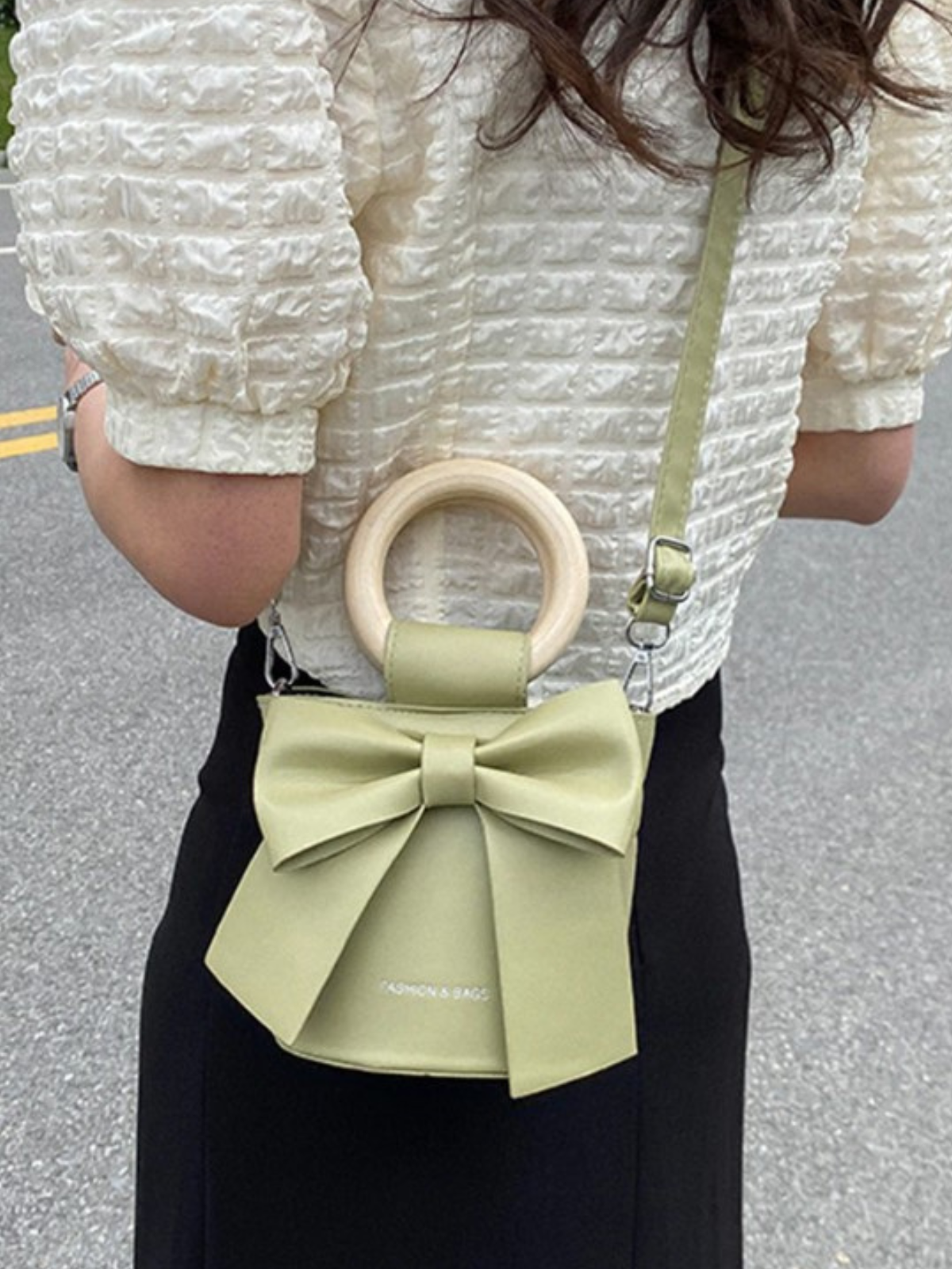 Mia Belle Girls Circle Handle Bucket Bag | Girls Accessories