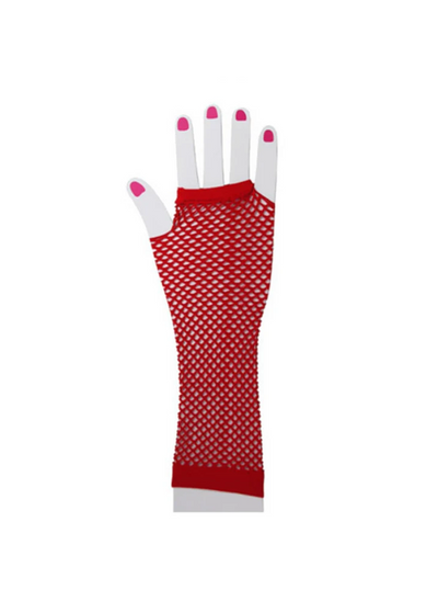 Halloween Accessories | Mesh Forearm Fishnet Gloves | Mia Belle Girls