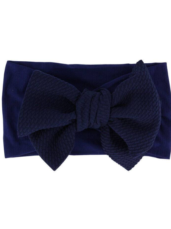 Baby Picture Perfect Bow Headband-navy