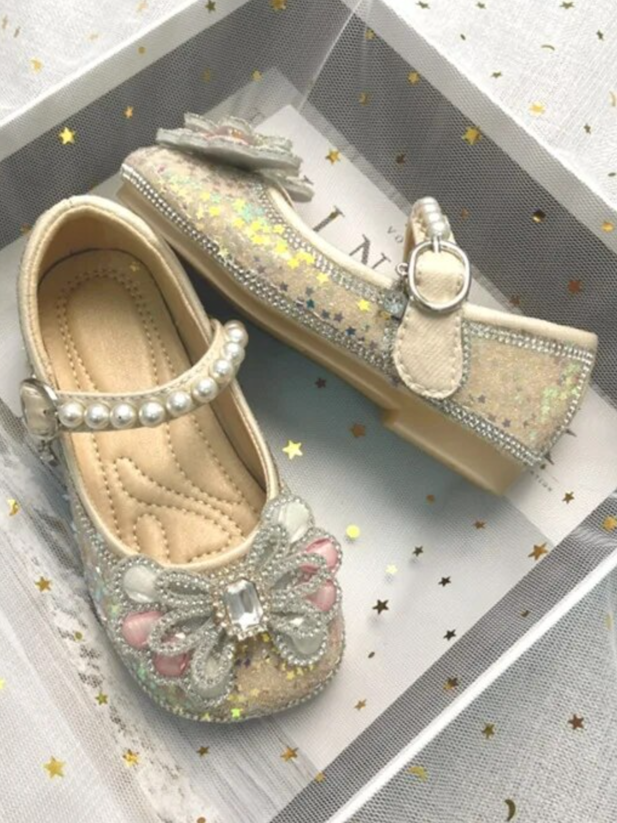 Mia Belle Girls Star Embellished Mary Jane Shoes | Shoes By Liv & Mia
