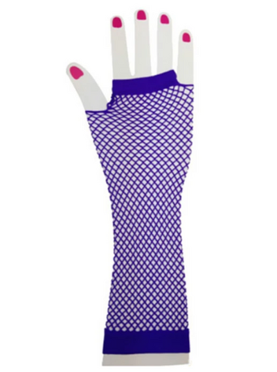 Halloween Accessories | Mesh Forearm Fishnet Gloves | Mia Belle Girls