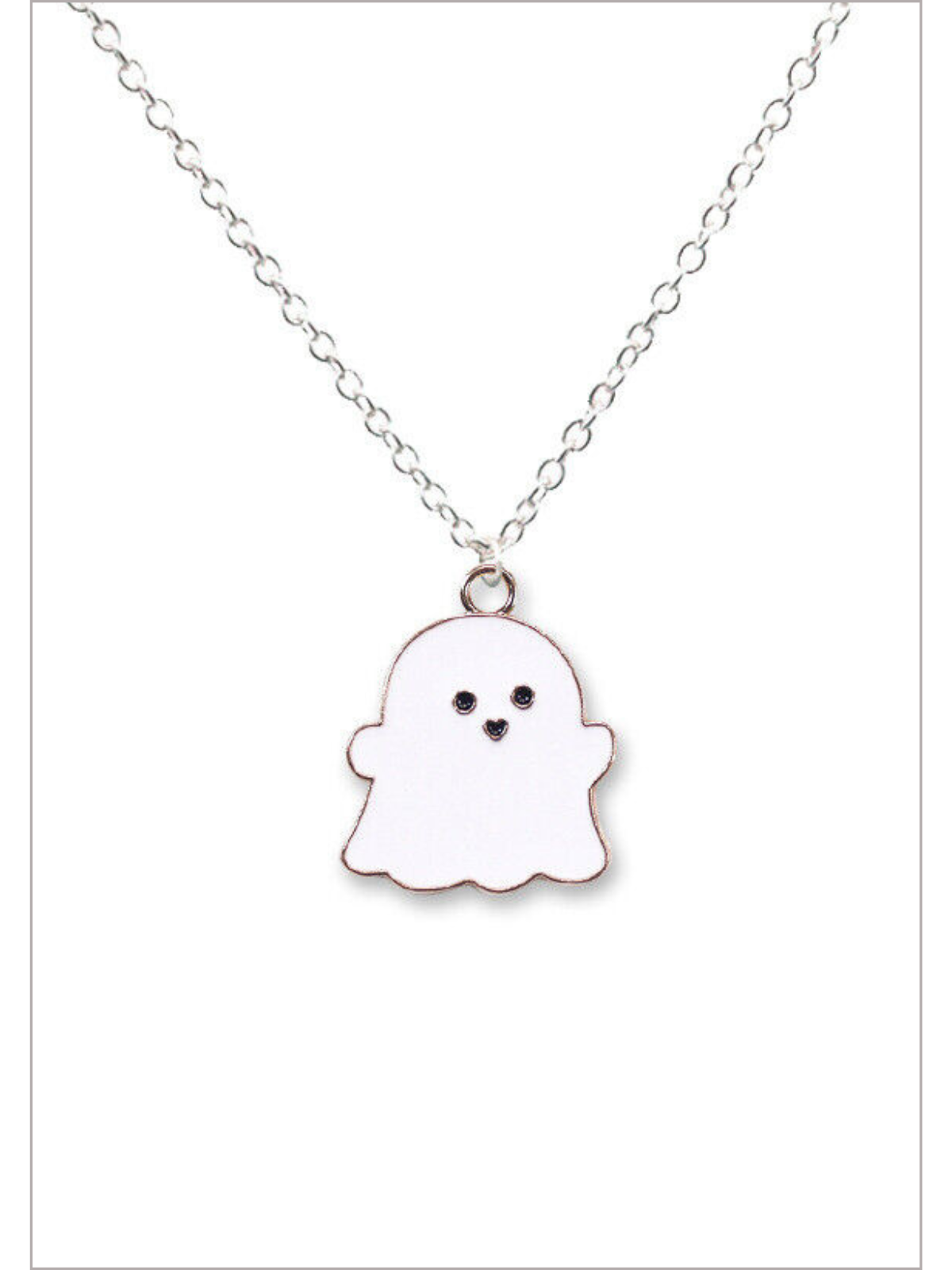 Mia Belle Girls | Ghost Pendant Necklace | Halloween Accessories