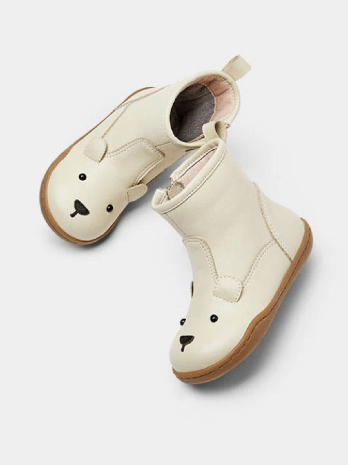 Mia Belle Girls Teddy Bear Leather Boots | Shoes By Liv & Mia
