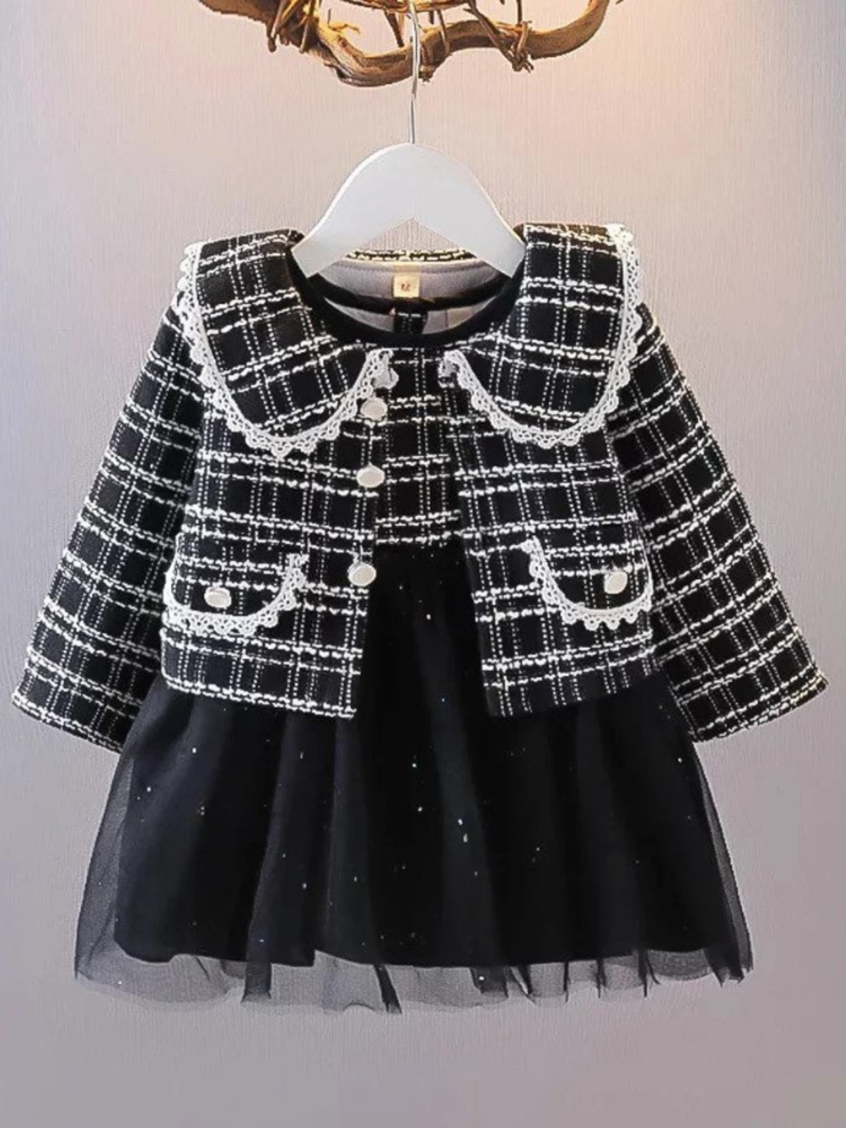 Little VIP Tweed Tutu Dress And Blazer Set – Mia Belle Girls