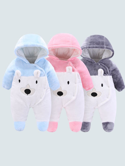 Baby Bear Necessities Hooded Fleece Footie Pajamas