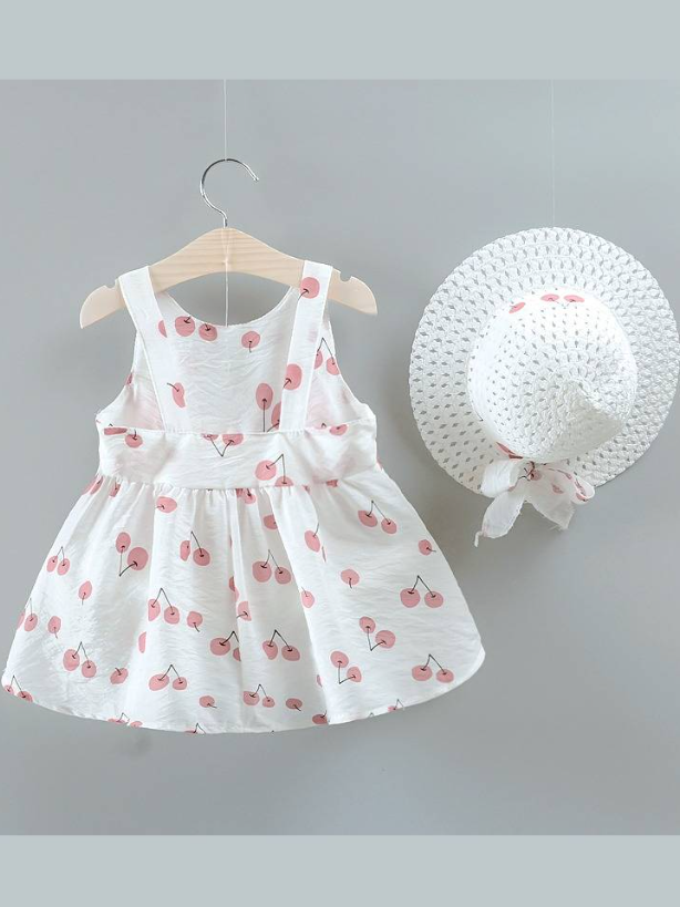 Mia Belle Baby Cherry On Top Dress with Matching Hat Set – Mia Belle Girls