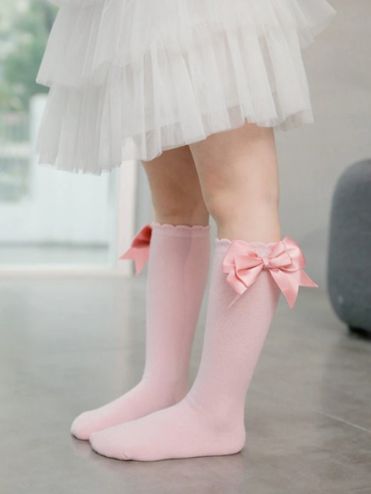 All Dolled Up Silky Bow Knee-High Socks
