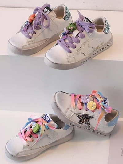 Back To School Shoes | Bead & Charm Dazzle Sneakers | Mia Belle Girls