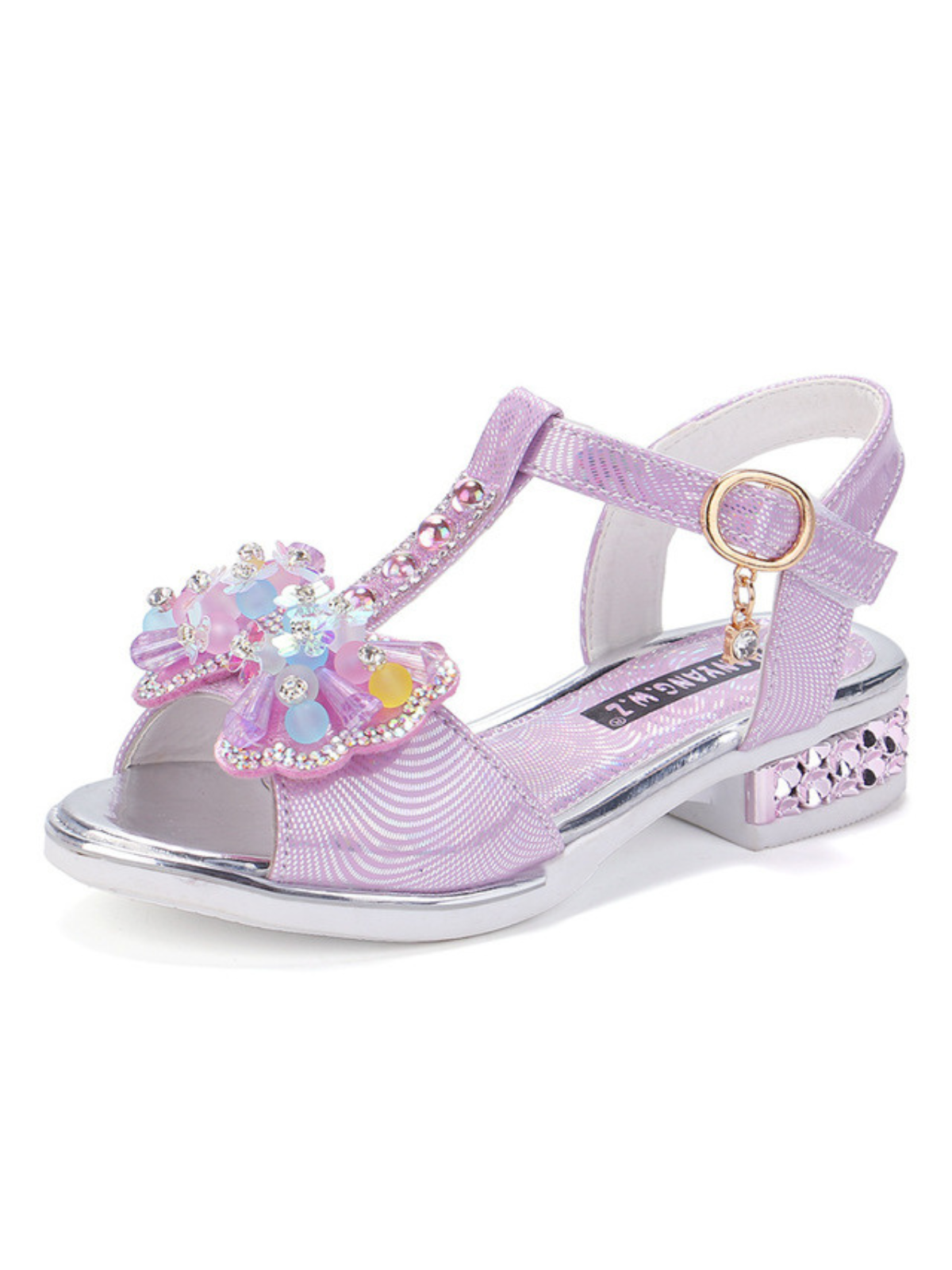Mia Belle Girls Bejeweled T-Strap Sandals | Shoes By Liv and Mia