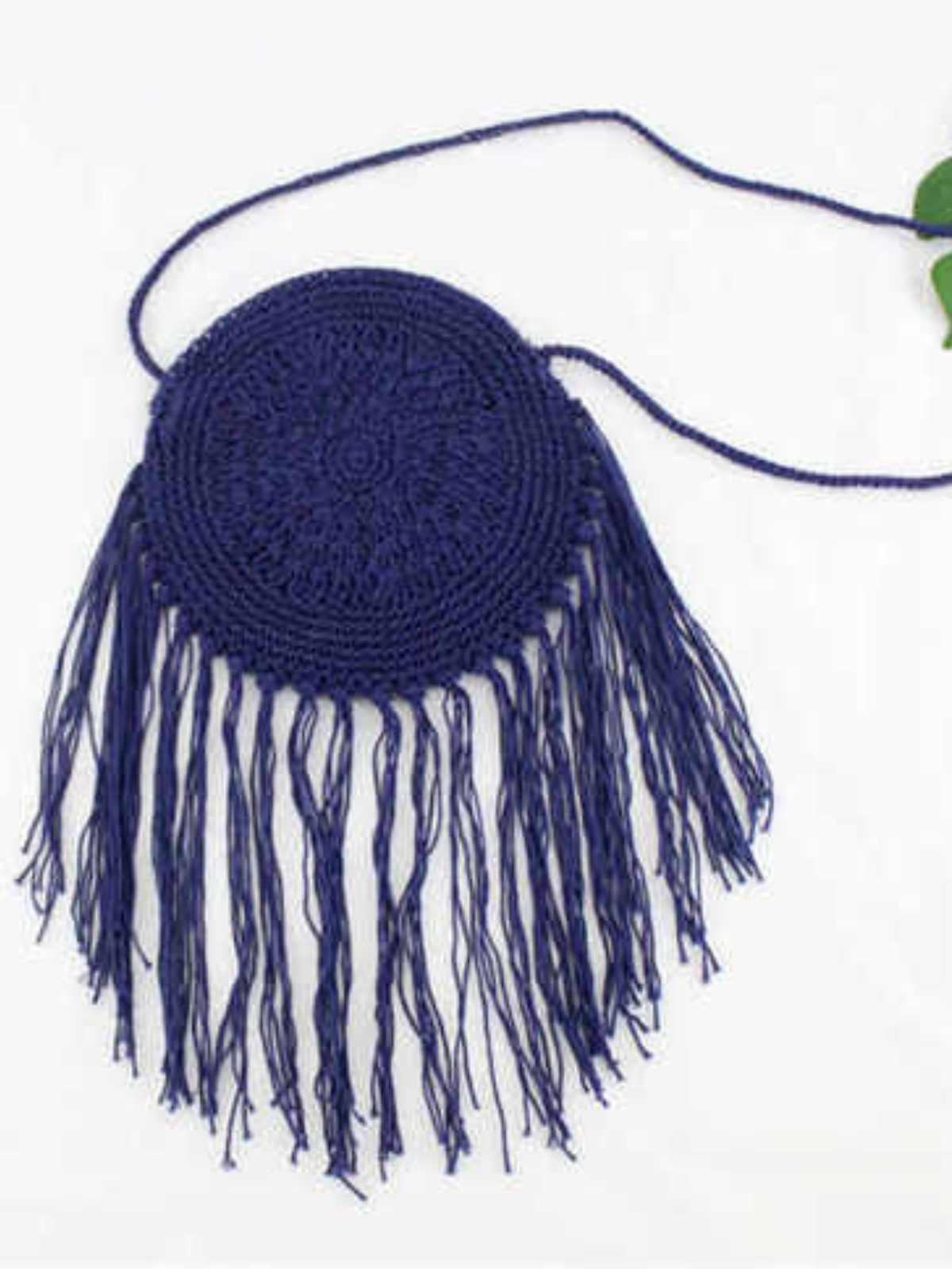 Boho Princess Crochet Blue Crossbody Bag
