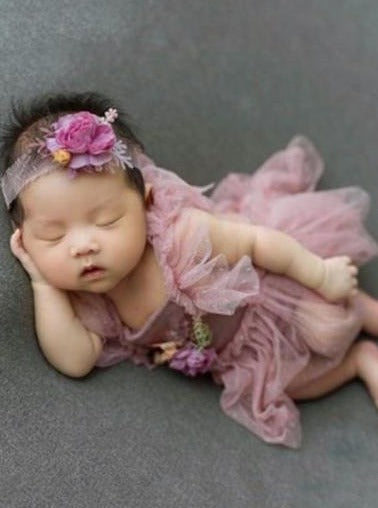 Baby Photoshoot tutu onesie with headpiece