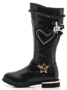 Girls Heart and Rhinestones Boots by Liv and Mia