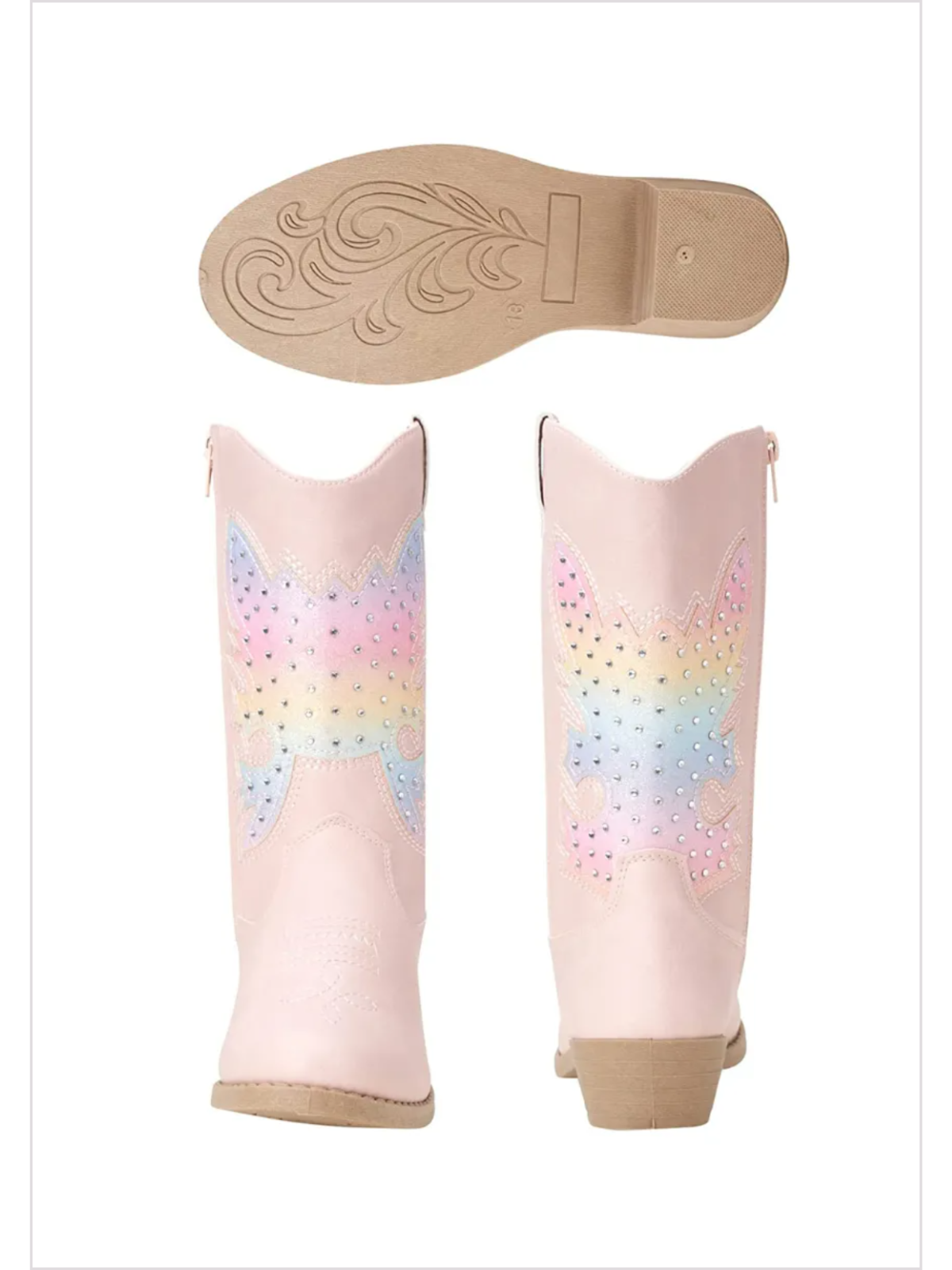 Mia Belle Girls Pink Cowboy Boots | Shoes By Liv and Mia 