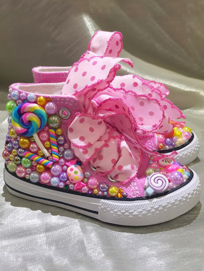Back To School Shoes | Candy High-Top Sneakers | Mia Belle Girls