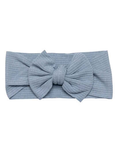 Baby bow headband blue