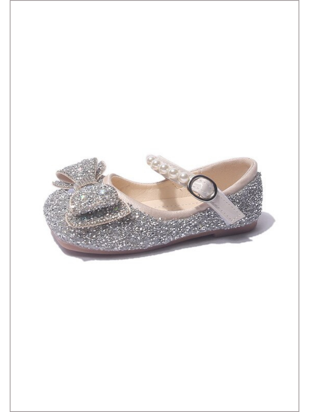 Mia Belle Girls Sparkle Bow Mary Jane Flats | Shoes By Liv and Mia