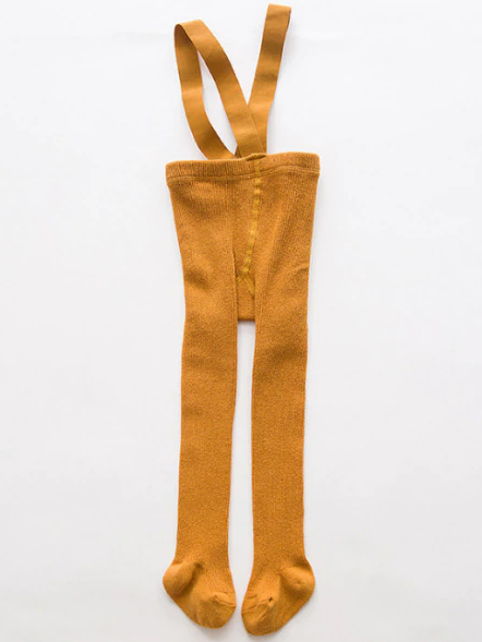 Baby High Waist Overall-Style Leggings Orange
