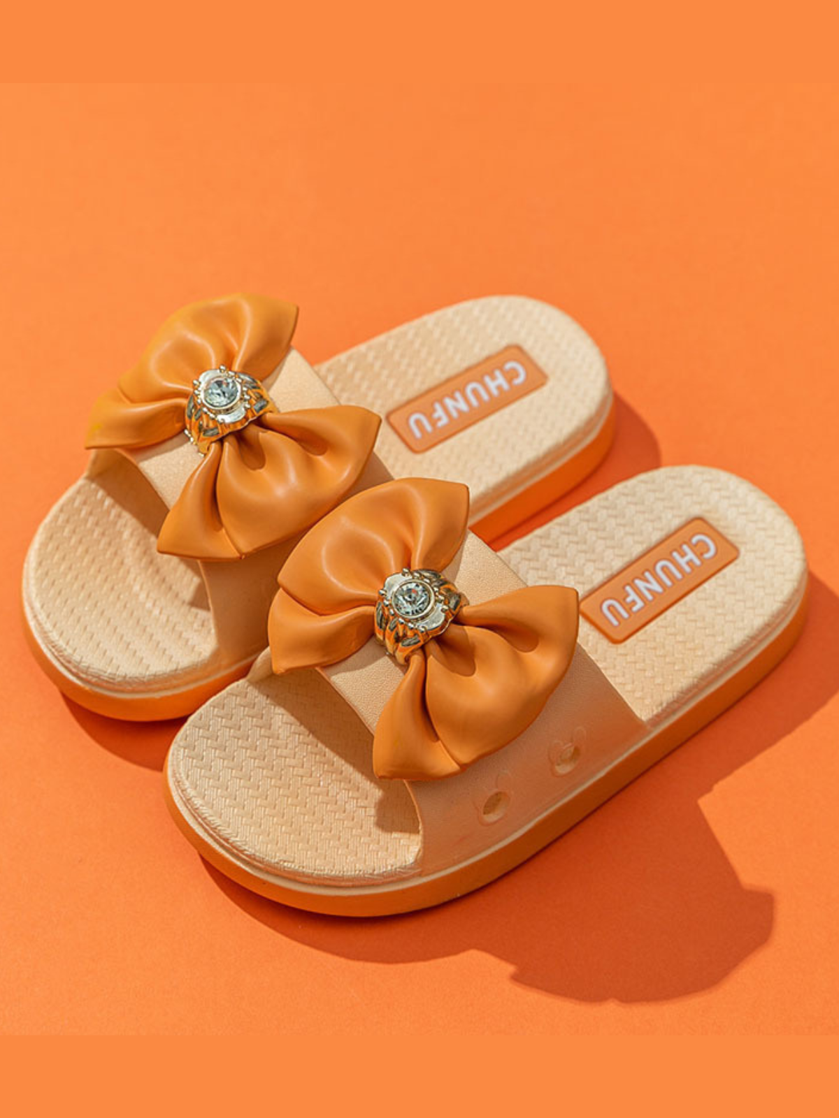 Shoes By Liv & Mia | Little Girls Diamond Bowed Sandals | Kids Shoes