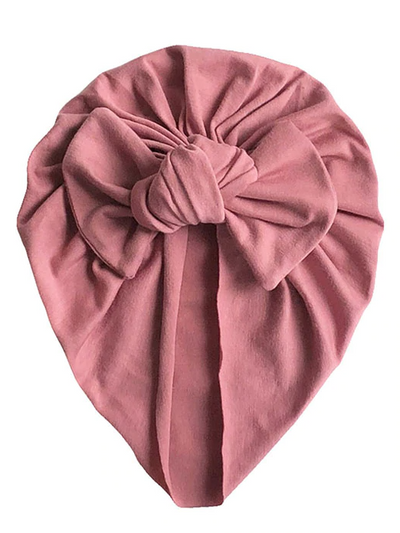 Baby Turban Knot Bonnet Cap dusty pink