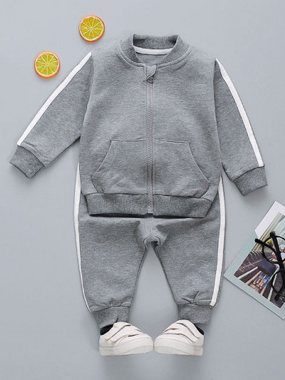 Baby Active Angel Cozy Sweat Suit Set Grey