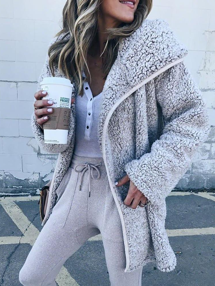 Women's Super Plush Full-Zip Fleece Cardigan Grey