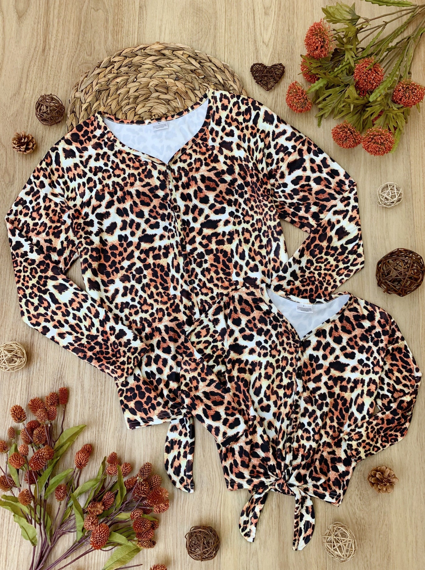 Mommy and Me Matching Outfits | Animal Print Knot Hem Tops