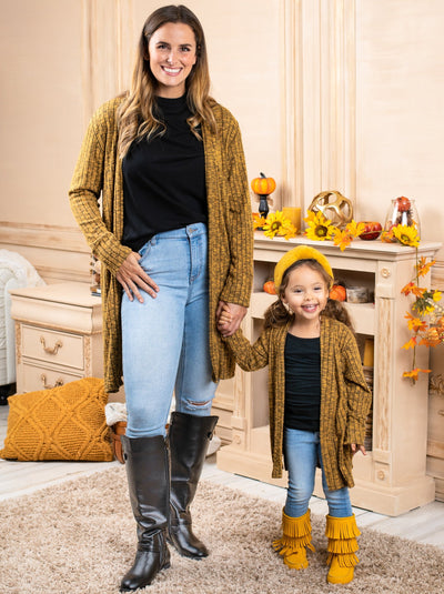 Mommy and Me Matching Sweaters | Oversized Cardigans | Mia Belle Girls