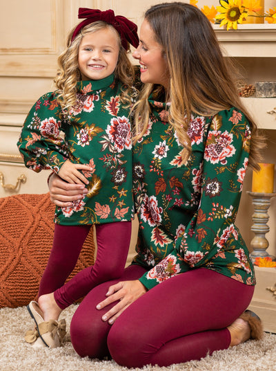 Mommy and Me Matching Outfits | Fall Floral Legging Set 