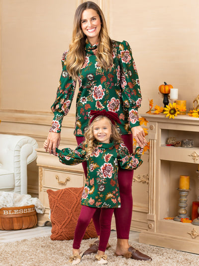 Mommy and Me Matching Outfits | Fall Floral Legging Set 