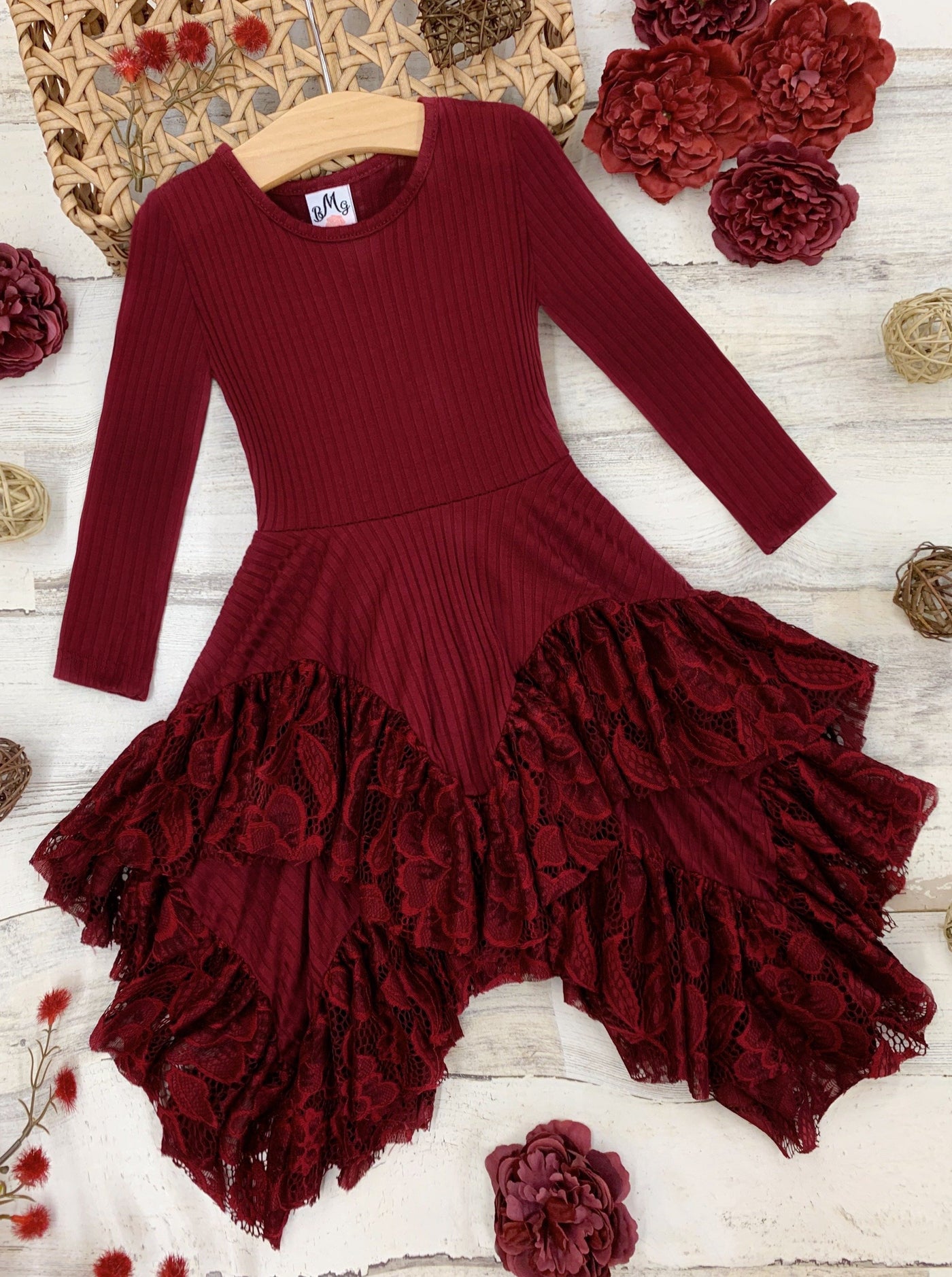 Cute Outfits For Girls | Lace Ruffle Tunic Dress | Mia Belle Girls