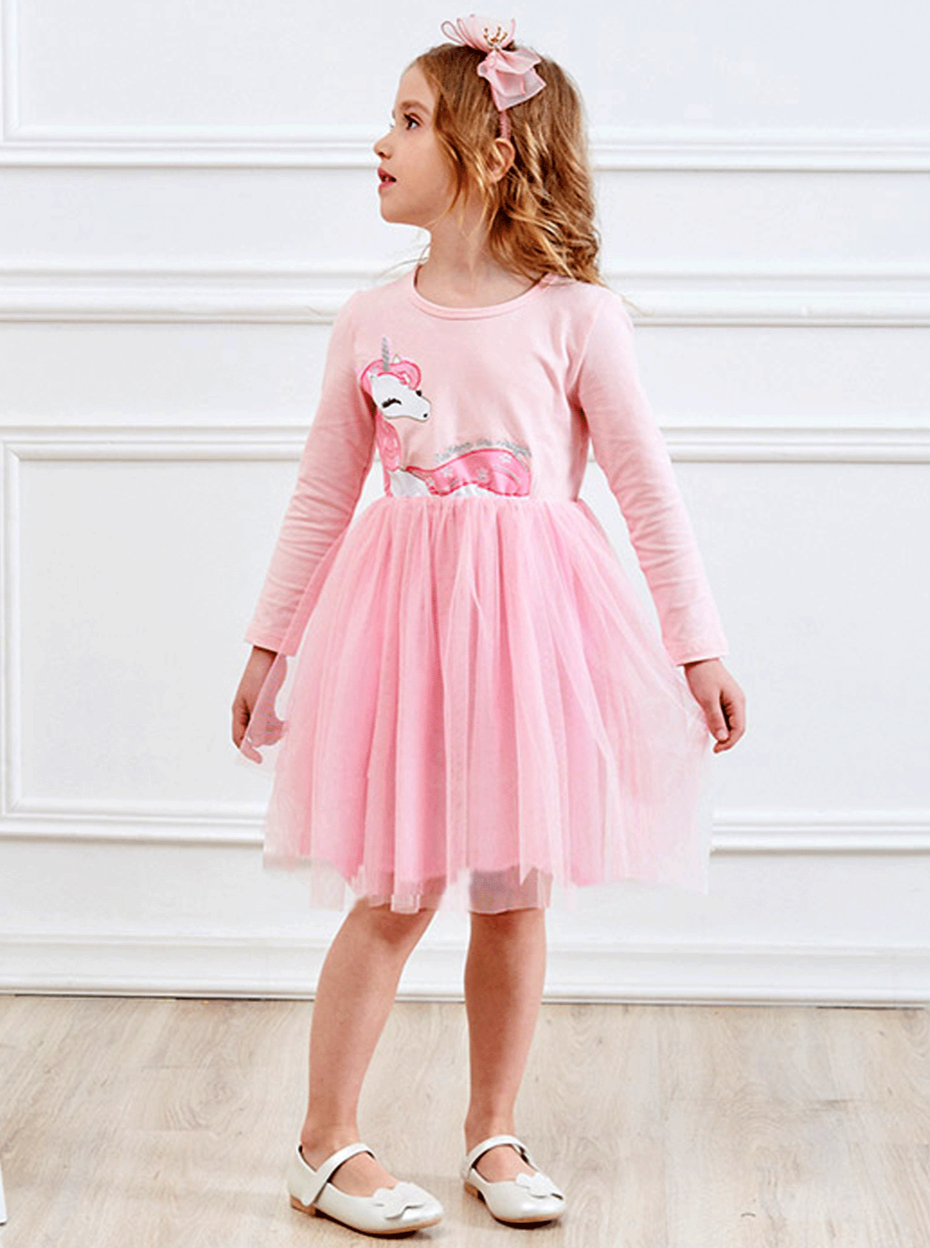 Girls Pink Dress | Unicorn Princess Tutu Dress | Mia Belle Girls
