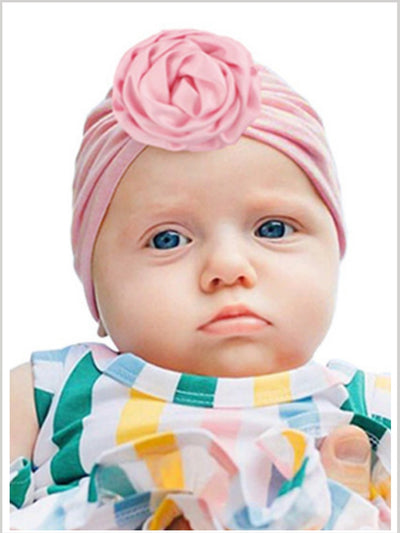 Baby Turban Flower Knot Bonnet Cap