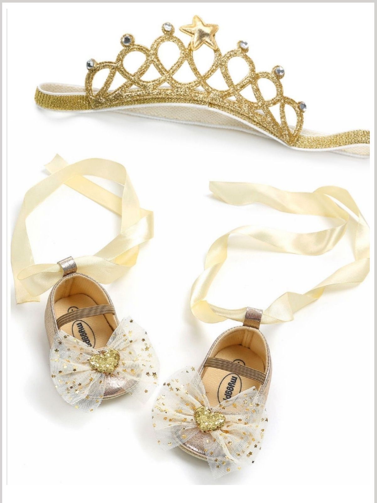 Baby Little Princess Crown Headband and Shoes Set