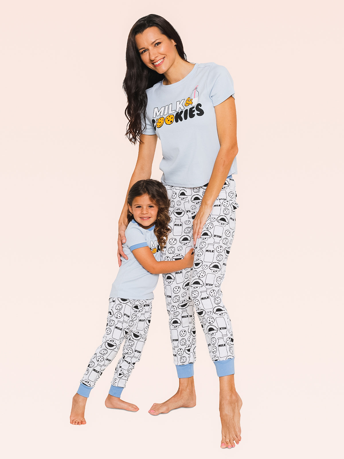Mommy And Me Sesame Street Cookie Monster Pajama Set