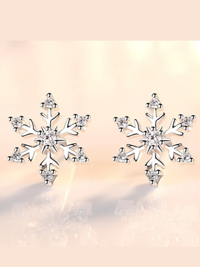 Kids Winter Fashion Accessories | Little Girls Snowflake Earrings