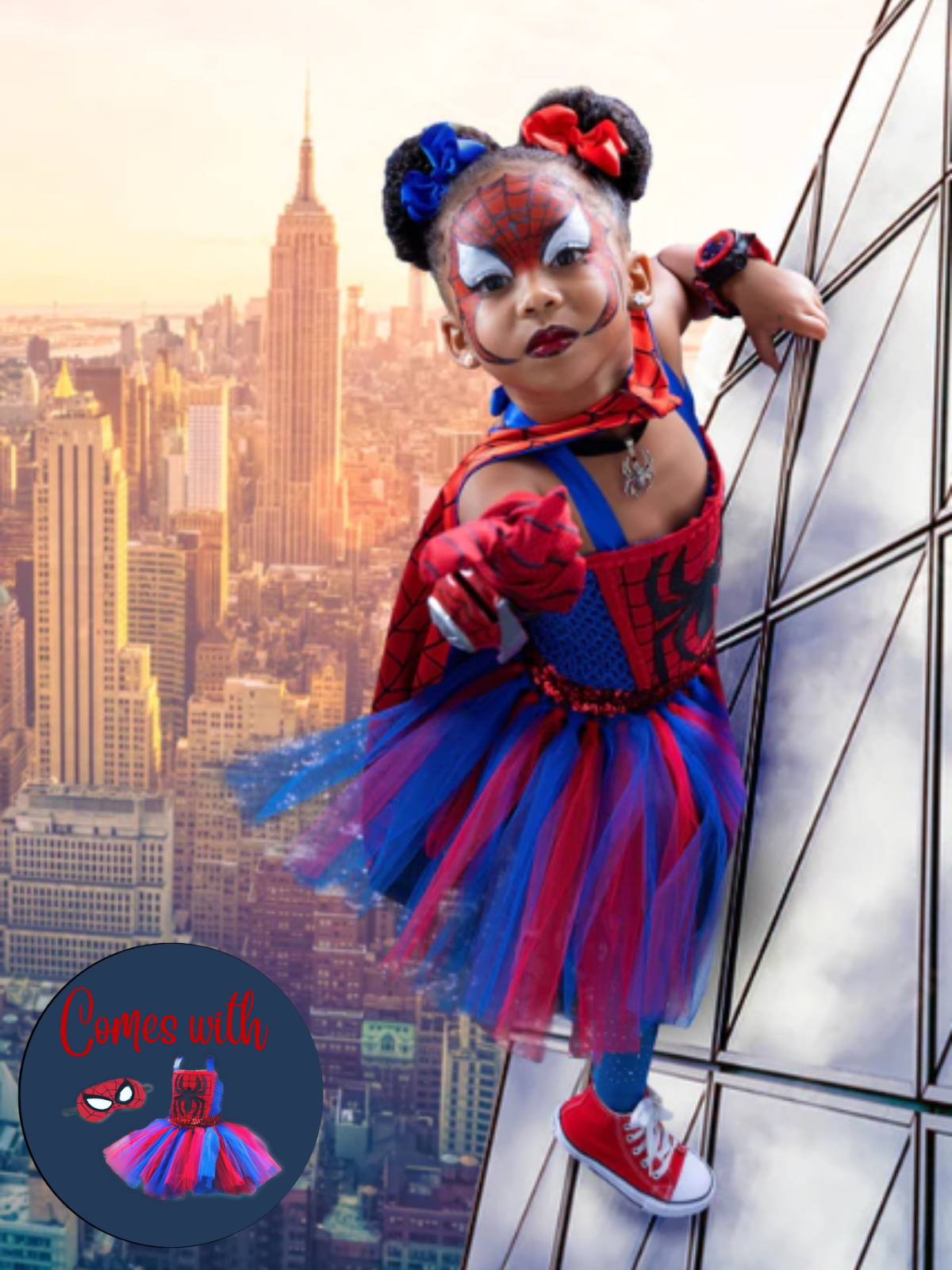 Girls Amazing Spider-Girl Inspired Tutu Dress Costume