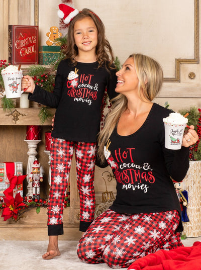 Mommy and Me Matching Pajamas | Hot Coco & Christmas Movies Pajama Set