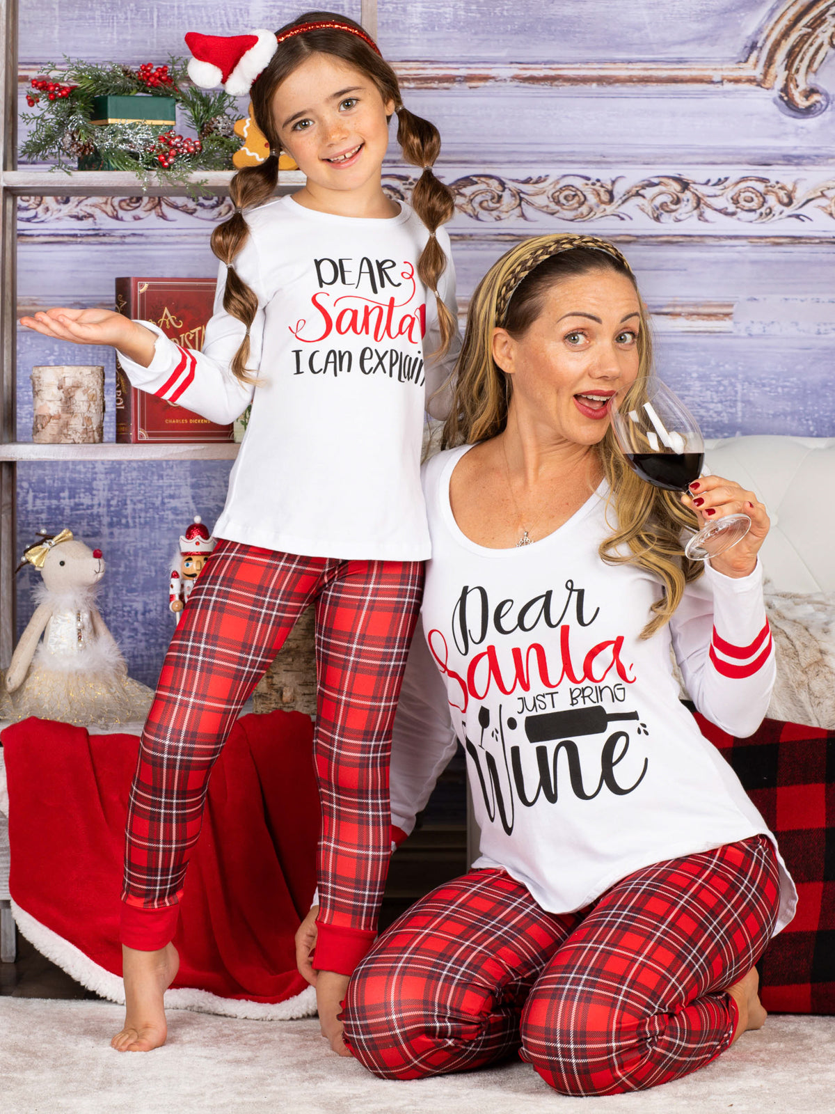 Dear Santa Just Bring Goats Family Christmas Pajama Set - Family Christmas  Pajamas By Jenny