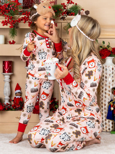 Mommy and Me Matching Christmas Pajamas | Cookie Print Pajama Set
